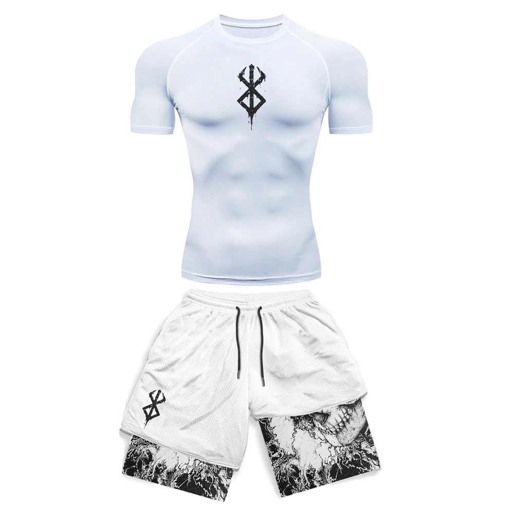 طقم رياضي رجالي بطباعة ثلاثية  - مراجعة Compression Shorts Athletes وسعره
