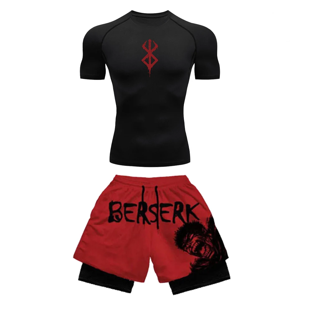طقم رياضي رجالي بطباعة ثلاثية  - مراجعة Compression Shorts Athletes وسعره